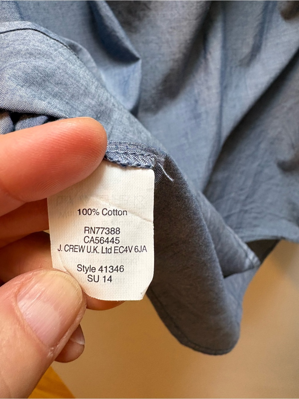J. Crew Lightweight Long-Sleeve Chambray Shirt in Blue - Picture 5 of 6